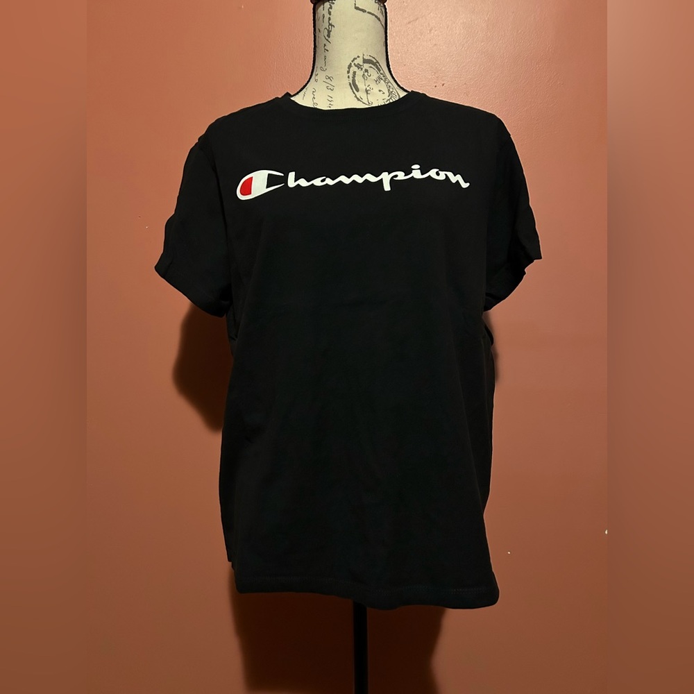 Champion Black Short Sleeve Tee